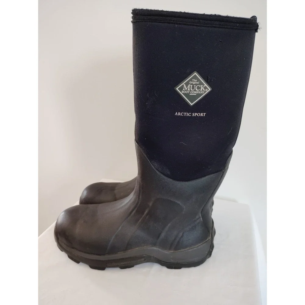 Muck Arctic Sport Tall Waterproof Boot Black M9.5 WM 10.5 Duck Hunt Anti Slip**